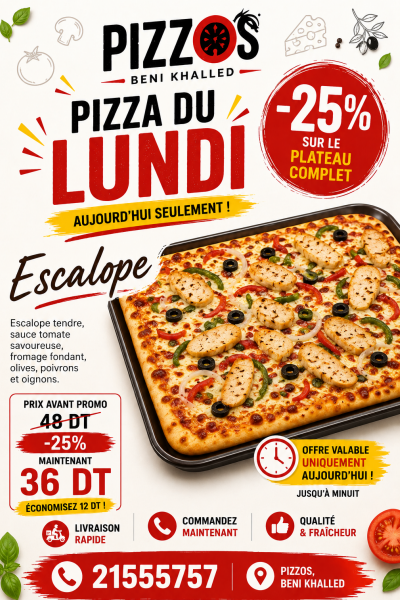 Promo Pizzos Lundi
